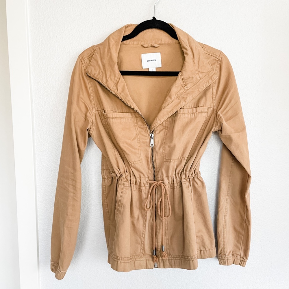 Old Navy Tan Drawstring Jacket